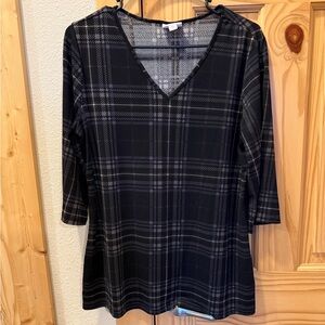Black Plaid Eden Top